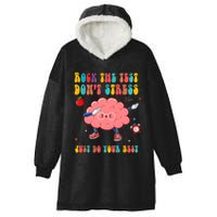 Rock The Test DonT Stress Just Do Your Best Funny Testing Day Hooded Wearable Blanket