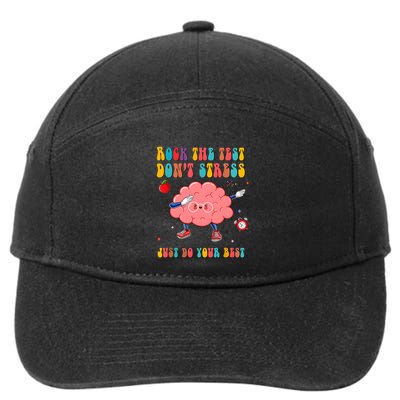 Rock The Test DonT Stress Just Do Your Best Funny Testing Day 7-Panel Snapback Hat