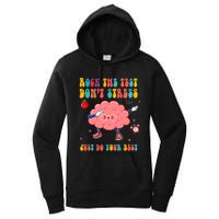 Rock The Test DonT Stress Just Do Your Best Funny Testing Day Women's Pullover Hoodie