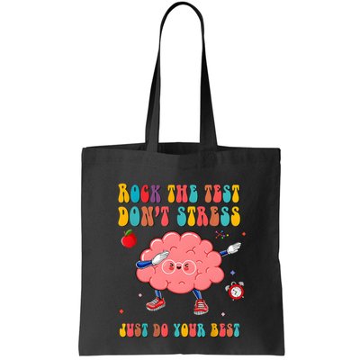 Rock The Test DonT Stress Just Do Your Best Funny Testing Day Bag
