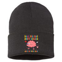 Rock The Test DonT Stress Just Do Your Best Funny Testing Day Sustainable Knit Beanie