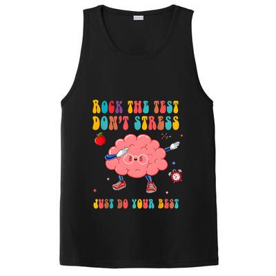 Rock The Test DonT Stress Just Do Your Best Funny Testing Day PosiCharge Competitor Tank