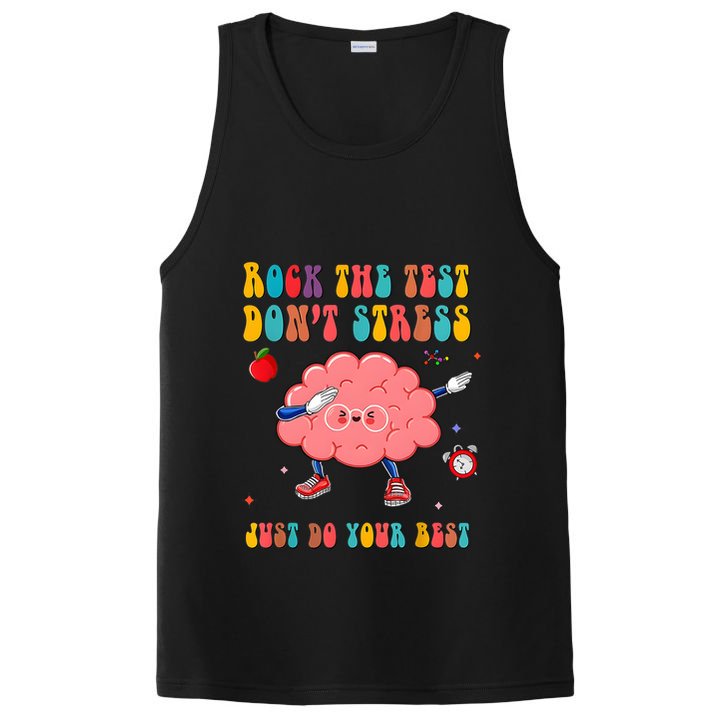Rock The Test DonT Stress Just Do Your Best Funny Testing Day PosiCharge Competitor Tank