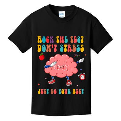 Rock The Test DonT Stress Just Do Your Best Funny Testing Day Kids T-Shirt