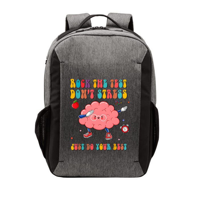 Rock The Test DonT Stress Just Do Your Best Funny Testing Day Vector Backpack