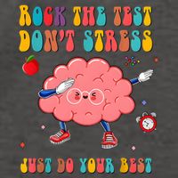Rock The Test DonT Stress Just Do Your Best Funny Testing Day Vector Backpack