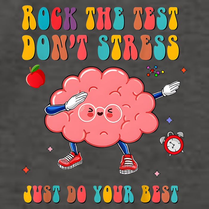 Rock The Test DonT Stress Just Do Your Best Funny Testing Day Vector Backpack