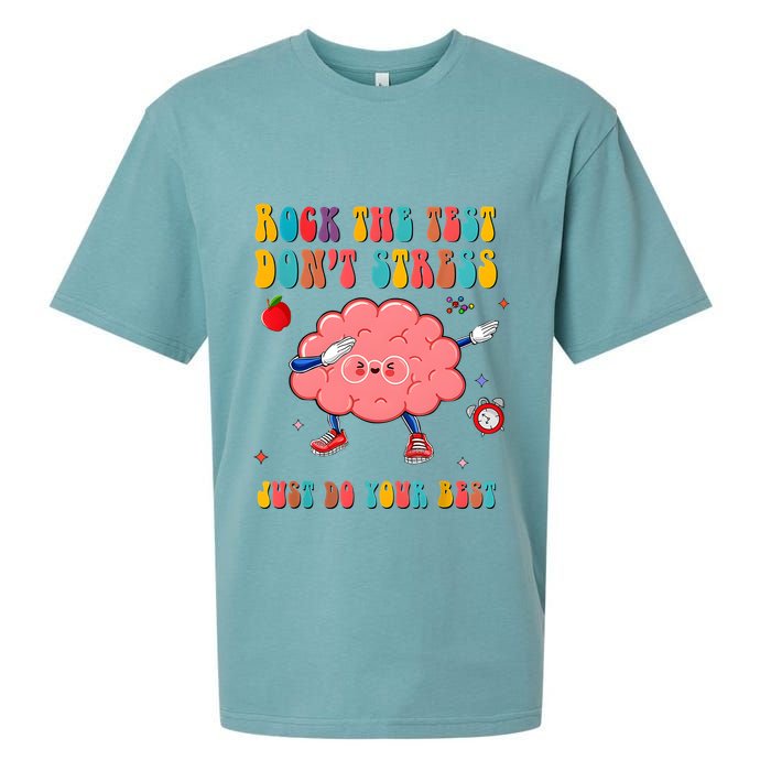 Rock The Test DonT Stress Just Do Your Best Funny Testing Day Sueded Cloud Jersey T-Shirt