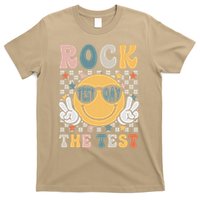 Rock The Test Testing Day Retro Smile Face Teacher Student T-Shirt