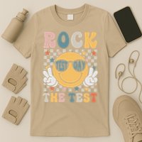 Rock The Test Testing Day Retro Smile Face Teacher Student T-Shirt