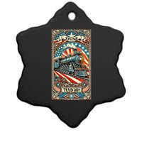 Retro Trump Tarot Card 2024 Ceramic Star Ornament