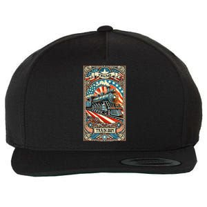 Retro Trump Tarot Card 2024 Wool Snapback Cap