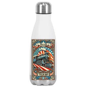 Retro Trump Tarot Card 2024 Stainless Steel Insulated Water Bottle