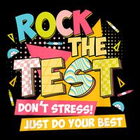 Rock The Test Day Motivational Retro Teachers Testing Day Drawstring Bag