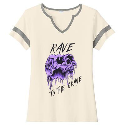 Rave To The Grave Ladies Halftime Notch Neck Tee