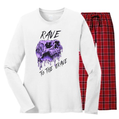 Rave To The Grave Women's Long Sleeve Flannel Pajama Set 