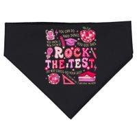 Rock The Test Testing Day Motivational Teacher Student USA-Made Doggie Bandana