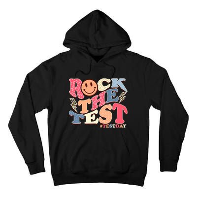 Rock The Test Testing Day Retro Motivational Teacher Student Tall Hoodie