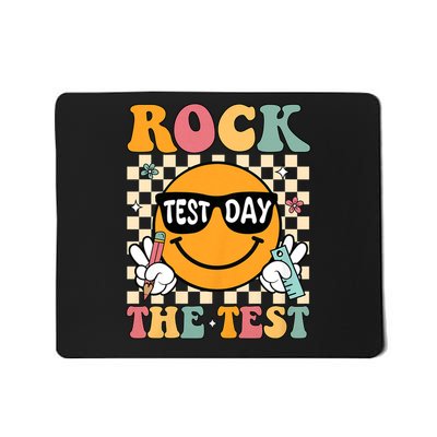 Rock The Test Testing Day Retro Motivational Student Mousepad