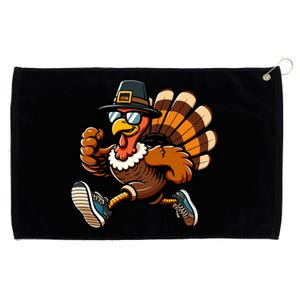 Running Turkey Turkey Trot Running Thanksgiving Grommeted Golf Towel