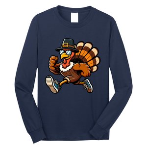 Running Turkey Turkey Trot Running Thanksgiving Long Sleeve Shirt