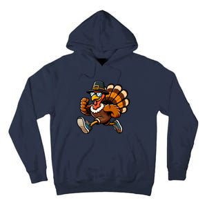 Running Turkey Turkey Trot Running Thanksgiving Tall Hoodie