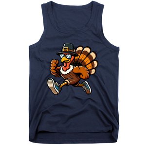 Running Turkey Turkey Trot Running Thanksgiving Tank Top