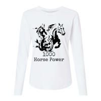 Ride the Thunder 1000 Horse Power Womens Cotton Relaxed Long Sleeve T-Shirt