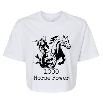 Ride the Thunder 1000 Horse Power Bella+Canvas Jersey Crop Tee