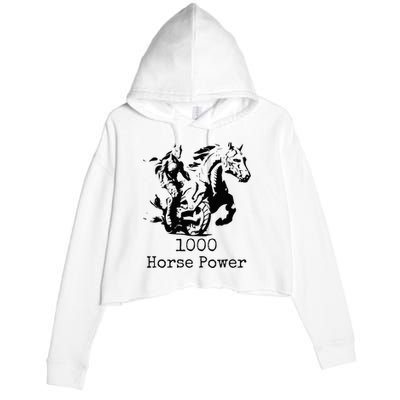 Ride the Thunder 1000 Horse Power Crop Fleece Hoodie