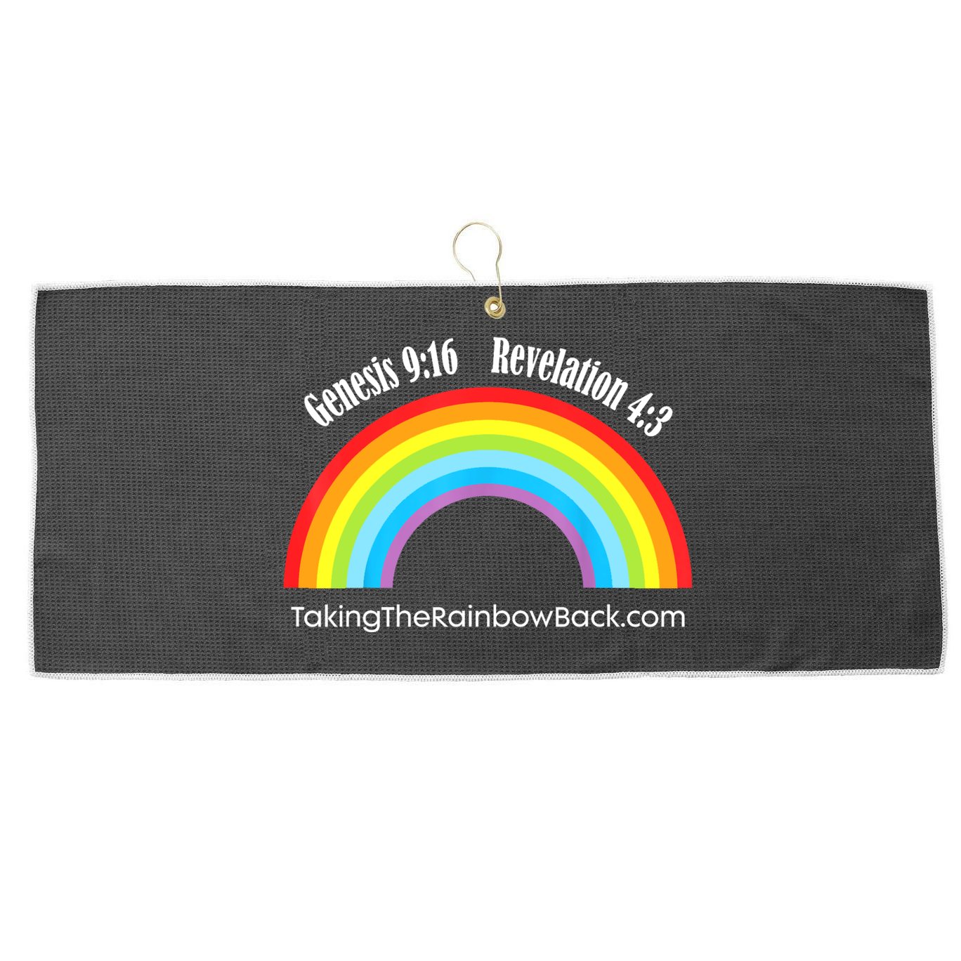 Revelation Taking The Rainbow Back Large Microfiber Waffle Golf Towel