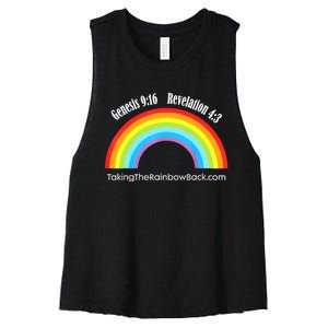 Revelation Taking The Rainbow Back Women's Racerback Cropped Tank