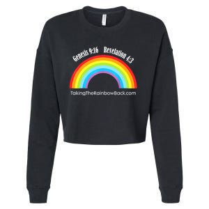 Revelation Taking The Rainbow Back Cropped Pullover Crew