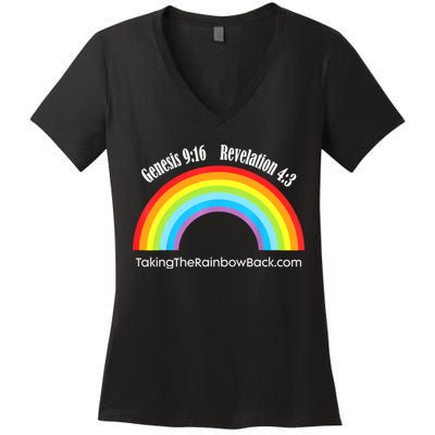 Revelation Taking The Rainbow Back Women's V-Neck T-Shirt