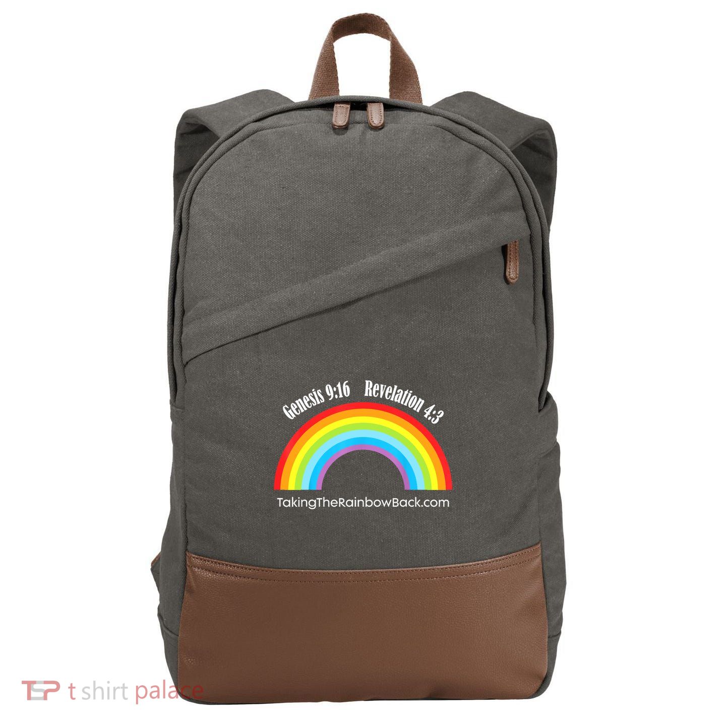 Revelation Taking The Rainbow Back Cotton Canvas Backpack