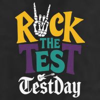 Rock The Test Testing Day Hand Skeleton Teacher Student Cool Comfort Performance Bucket Hat