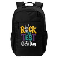 Rock The Test Testing Day Hand Skeleton Teacher Student Backpack