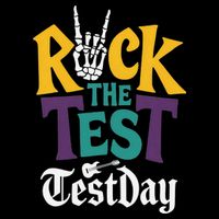 Rock The Test Testing Day Hand Skeleton Teacher Student Bucket Hat