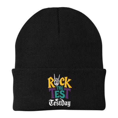 Rock The Test Testing Day Hand Skeleton Teacher Student Beanie