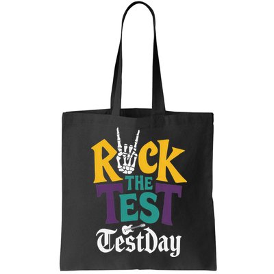 Rock The Test Testing Day Hand Skeleton Teacher Student Bag