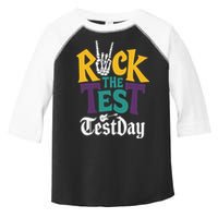 Rock The Test Testing Day Hand Skeleton Teacher Student Toddler Fine Jersey T-Shirt