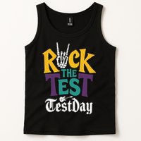 Rock The Test Testing Day Hand Skeleton Teacher Student Tank Top