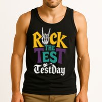 Rock The Test Testing Day Hand Skeleton Teacher Student Tank Top