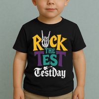 Rock The Test Testing Day Hand Skeleton Teacher Student Toddler T-Shirt