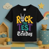 Rock The Test Testing Day Hand Skeleton Teacher Student Toddler T-Shirt