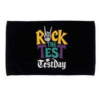 Rock The Test Testing Day Hand Skeleton Teacher Student Microfiber Hand Towel