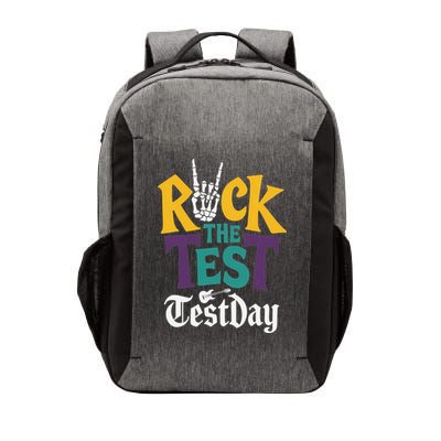 Rock The Test Testing Day Hand Skeleton Teacher Student Vector Backpack