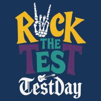 Rock The Test Testing Day Hand Skeleton Teacher Student Infant Baby Jersey Bodysuit