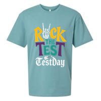 Rock The Test Testing Day Hand Skeleton Teacher Student Sueded Cloud Jersey T-Shirt