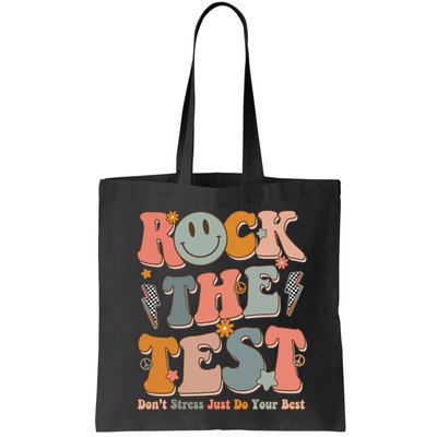 Rock The Test Dont Stress Just Do Your Best Teacher Retro Bag